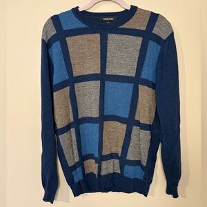 100% Merino Wool Men’s Blue Murano Sweater Size Large Grandpa Quiet Luxury